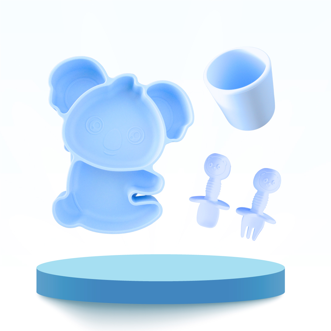 Set Alimentación Koala Silicona Bebé y Niños - Imagen 2