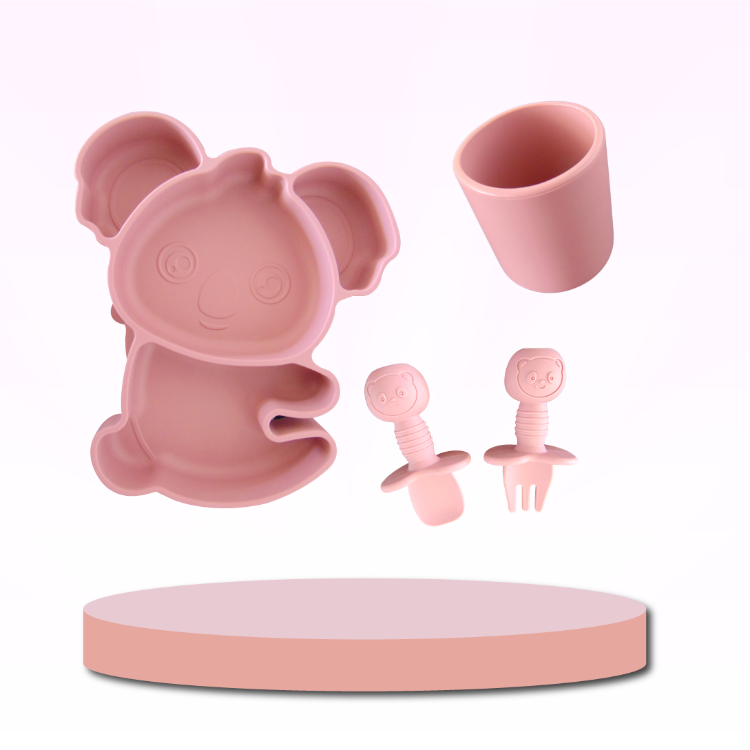 Set Alimentación Koala Silicona Bebé y Niños - Imagen 4