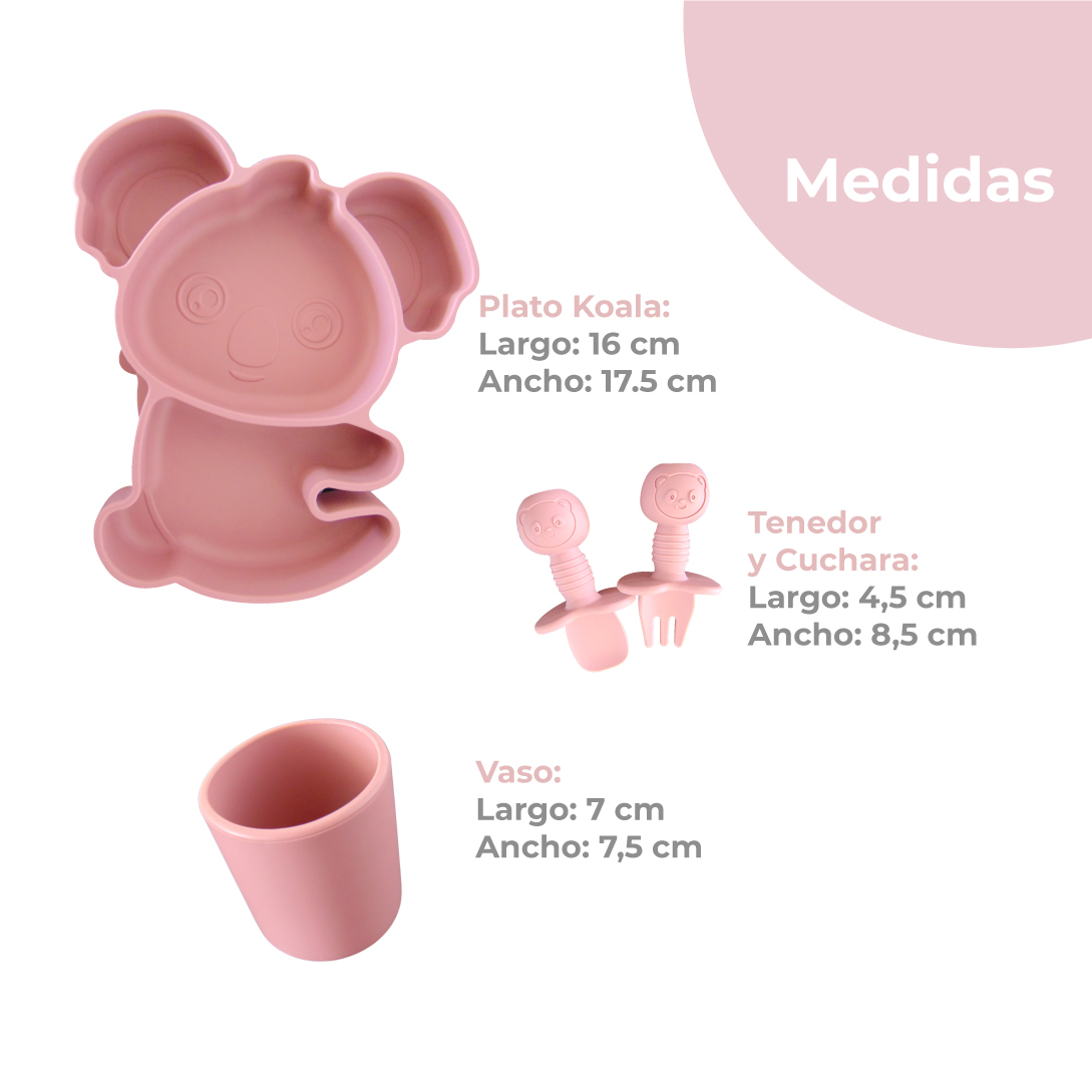 Set Alimentación Koala Silicona Bebé y Niños - Imagen 5